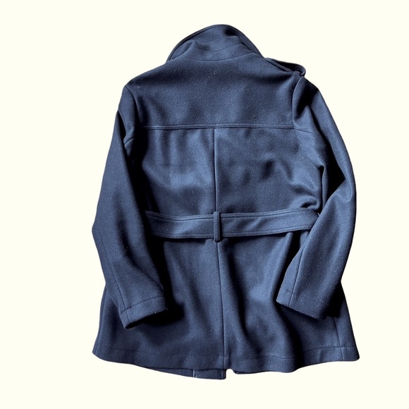 NWT! BANANA REPUBLIC Exaggerated Collar Wrap Coat in Black Sz Small - Picture 10 of 11